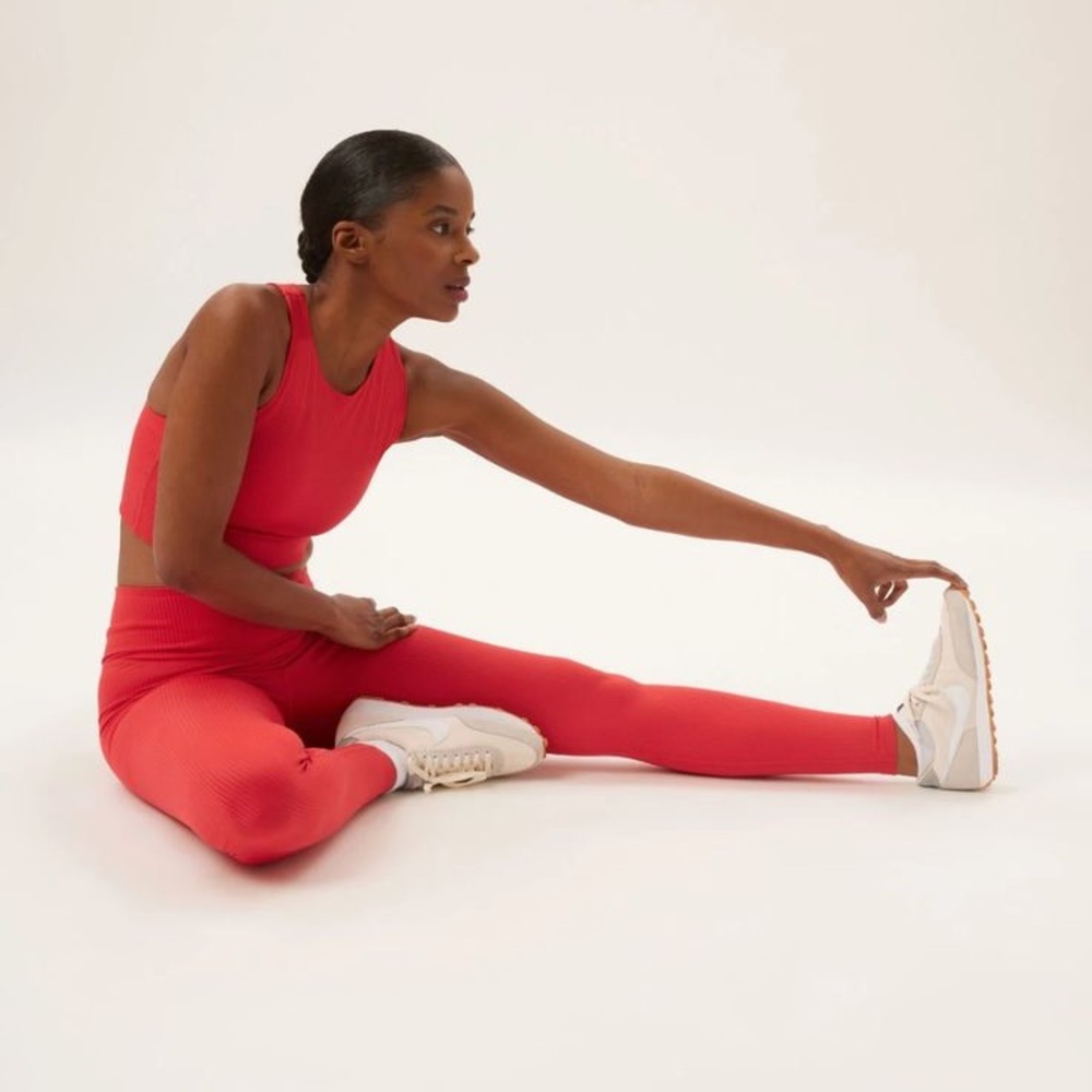 Girlfriend Collective Scarlet Ribbed Leggings Size M